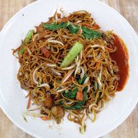 Hong Kong fried noodles at New Realm 素林 in Central Singapore