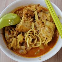 Vegetarian curry noodles at New Realm 素林 in Central Singapore
