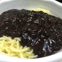 black bean noodle at SaRangBunSik - 사랑분식 in Seoul
