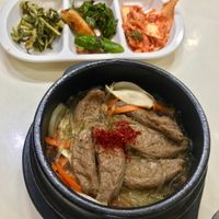 Vegan Bulgogi Hot Pot~ highly recommend!!! at SaRangBunSik - 사랑분식 in Seoul