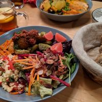 falafel plate at Chwila Moment in Gdynia