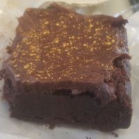 Vegan brownie at Bobby's Sandwich Bar in Edinburgh