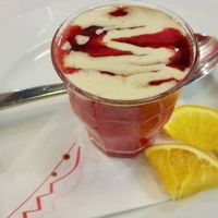 Fruit sorbet, one of the regular choices of dessert from the daily set meal at The Mantraa in Barcelona