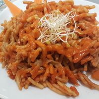 Tomato pasta? Awful at The Mantraa in Barcelona