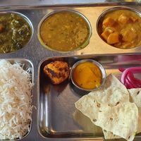 Daily menu main dish: Thali at The Mantraa in Barcelona