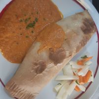 Vegetable pastry roll at The Mantraa in Barcelona