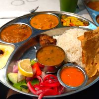 Nepalese main dish at The Mantraa in Barcelona