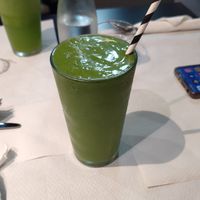 Very very good spinach, lemon and other veggies juice at The Mantraa in Barcelona