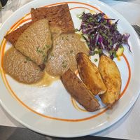 Seitan con salsa de setas  at The Mantraa in Barcelona