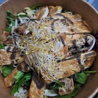 Tofu salad at The Mantraa in Barcelona