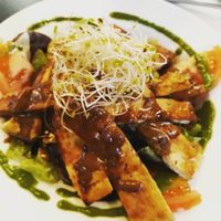 Grilled tofu at The Mantraa in Barcelona