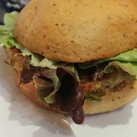 Veggie Burger at The Mantraa in Barcelona