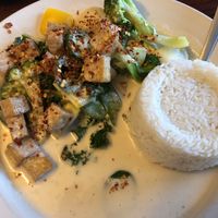 Sweet green curry with tofu. Great vegan options for all dishes. This is sooooo good   at Mai Thai in Robbinsdale