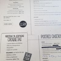 Carta Menu at Crock and cock in Bilbao