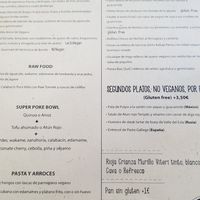 Carta Opcionales at Crock and cock in Bilbao