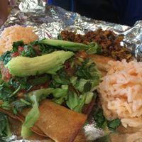 Crispy flautas stuffed with delicious potatoes. at La Blue Casa in Arlington