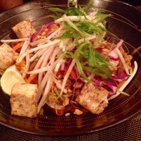 vegan pad Thai tofu (be sure to specify vegan/no egg) at Buku Raleigh in Raleigh
