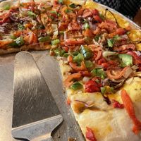 Sometimes the market special pizza is a miss. This one was a miss. It just tasted like tomatoes and bread    at Trophy Brewing in Raleigh