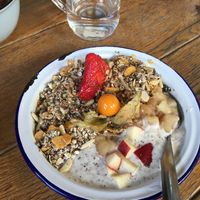 Vegan porridge of heaven at 7Stern in Vienna