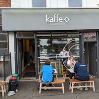 Store front at Kaffe O in Belfast