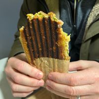 Chickpea sandwichh  at Kaffe O in Belfast