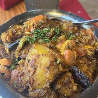 Eggplant and potato + tofu 🤍🌱  at Rajput Indian Cuisine in Suffolk