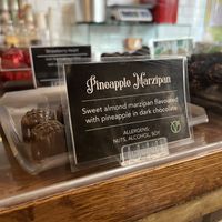 Clearly labelled throughout store  at Cocoa Amore in Leicester