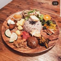 Set that comes with the burger! at Veggie Syokudo Funadeya in Fukuoka