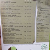 Menu at Numa in Erfurt