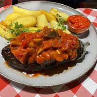 Stuffed aubergine   at Food House in Mostar