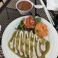 Chicken enchiladas. So amazing! at Viva Vegeria in San Antonio