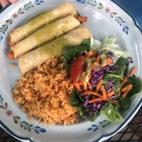 Sweet potato flautas at Viva Vegeria in San Antonio
