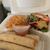 Chicken Flautas at Viva Vegeria in San Antonio