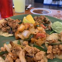 Tacos Al carbon. Doesn’t come with rice or beans    at Viva Vegeria in San Antonio