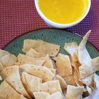 Chips and queso at Viva Vegeria in San Antonio