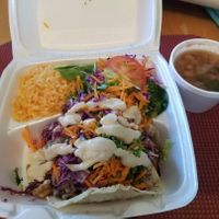 Vegan chicharones tacos at Viva Vegeria in San Antonio