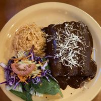 ‘Chicken’ enchiladas mole #Veganuary at Viva Vegeria in San Antonio