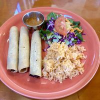 “Chicken” Flautas   at Viva Vegeria in San Antonio