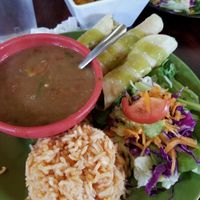 taquitos rice and beans at Viva Vegeria in San Antonio