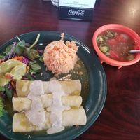 Enchilada verde at Viva Vegeria in San Antonio