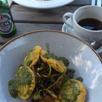 Fettucini and ravioli at RiverView Restaurant in Dunkeld