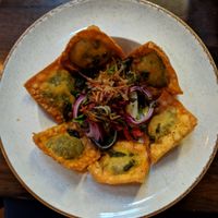 Crispy ravioli ❤️ at RiverView Restaurant in Dunkeld