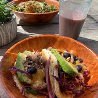 Rainbow tacos and Brazilian smoothie  at Leahi Health - Oahu in Kailua