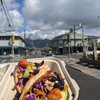 Rainbow tacos at Leahi Health - Kaimuki in Honolulu