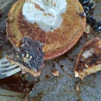 All 7 of our pancakes were burnt. at Blendlove in Southport