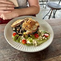 Mushroom toastie  at Blendlove in Southport