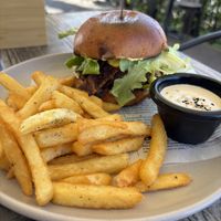 BBQ cheezeburger - the facon was delicious as well. Super well flavoured and crispy  at Blendlove in Southport