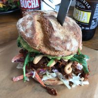 Burger at Blendlove in Southport