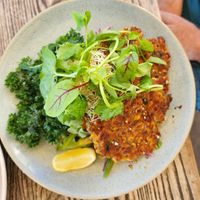 Sweetcchini corn fritters at Blendlove in Southport