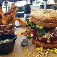 Schnitzel Burger at Blendlove in Southport